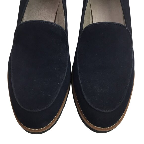 Vionic Ava Womens Navy Suede Wedge Loafers Size 10 - Picture 5 of 11